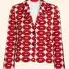 Elsbeth S03 Elsbeth Tascioni Lips Printed Blazer Front Image