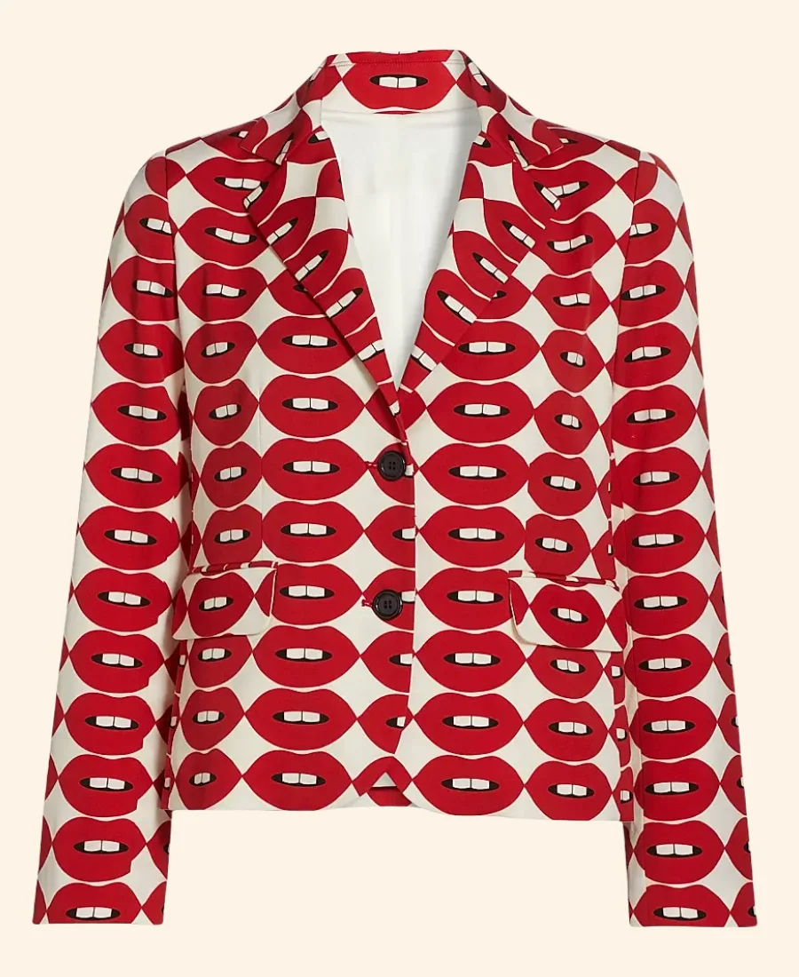 Elsbeth S03 Elsbeth Tascioni Lips Printed Blazer Front Image