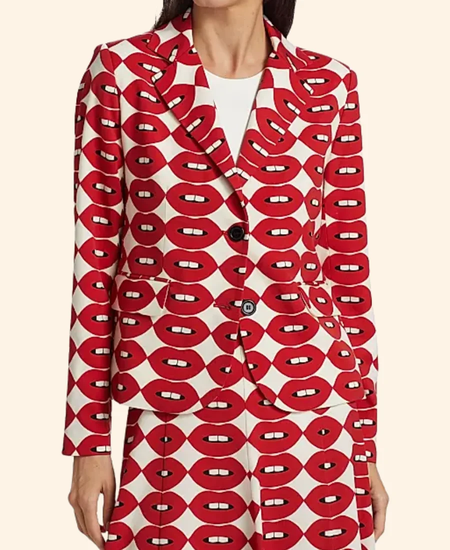 Elsbeth S03 Elsbeth Tascioni Lips Printed Blazer