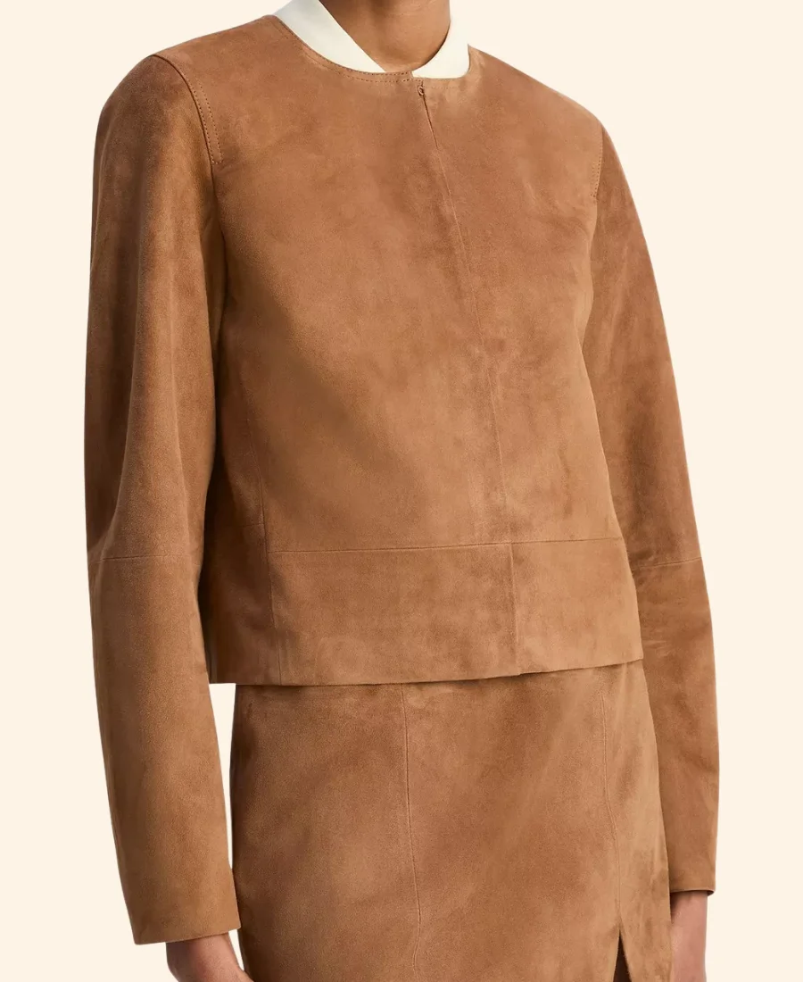 Elsbeth S03 Laurel Hammond-Muntz Suede Leather Jacket Full Image