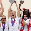 England UEFA Women’s EURO 2025 Victory Parade White T Shirt Front Image