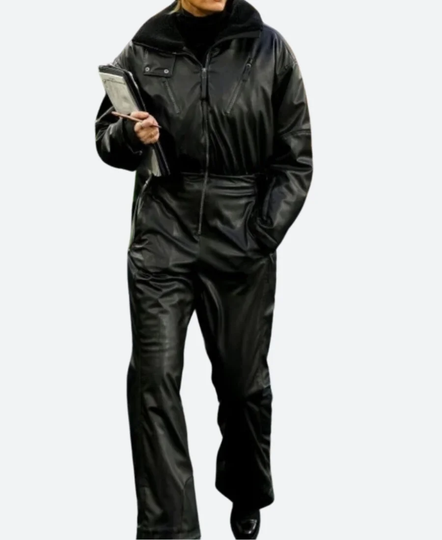 Erin Andrews Leather Jumpsuit
