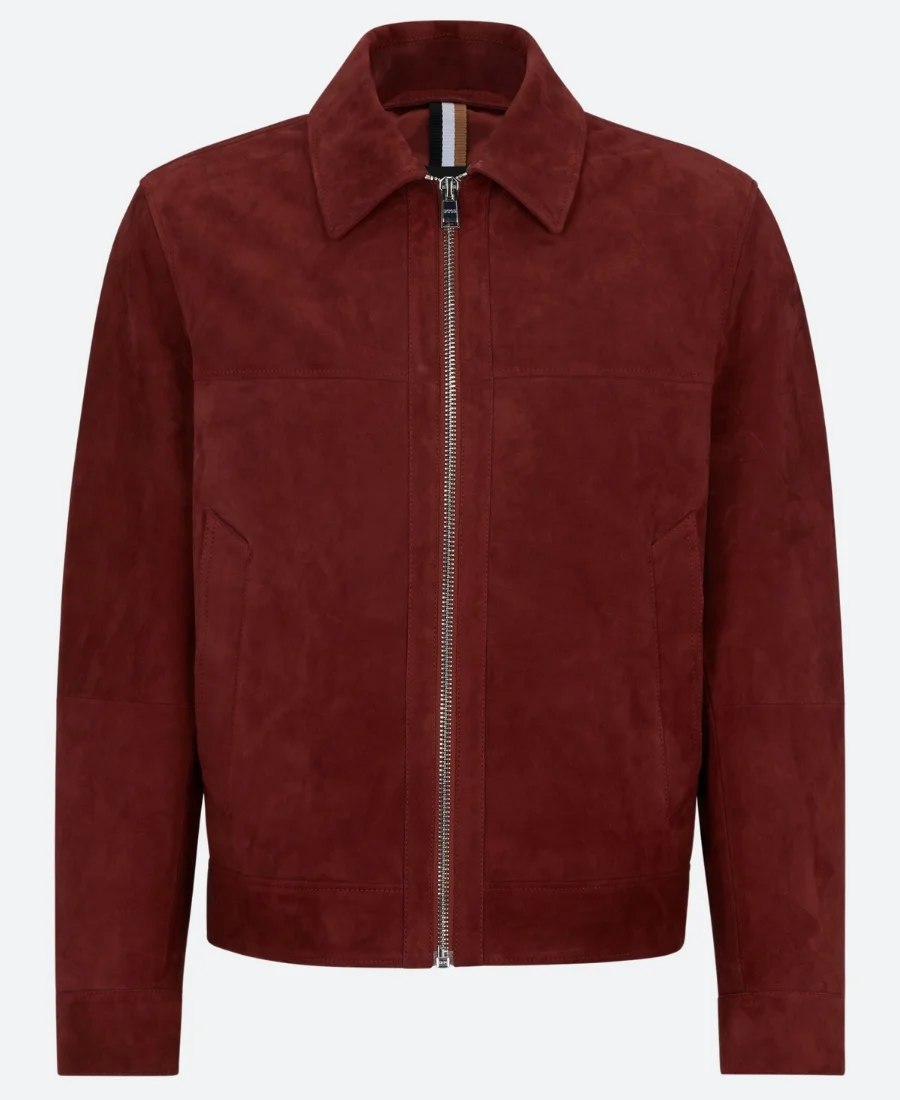 Emily in Paris S04 Marcello Red Suede Jacket