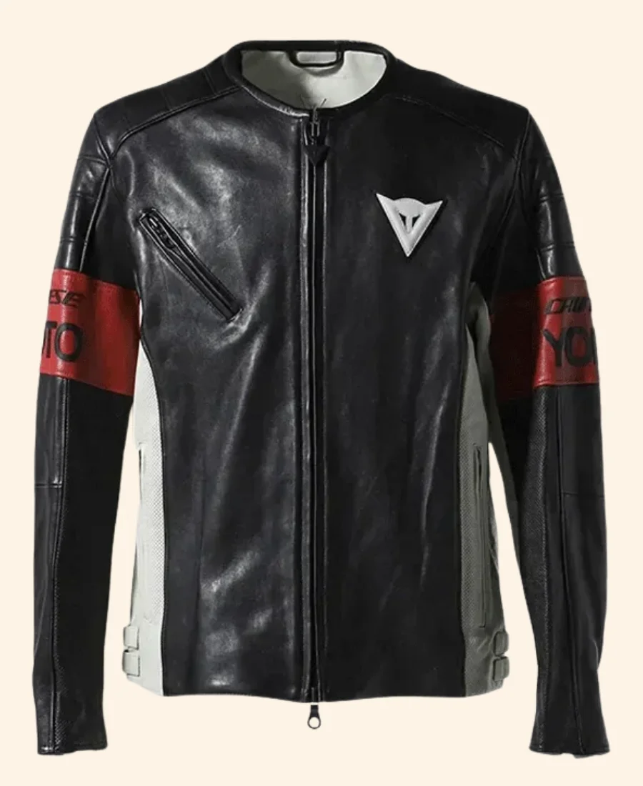 F1 Miami Grand Prix Travis Scott Leather Racing Jacket Front Image