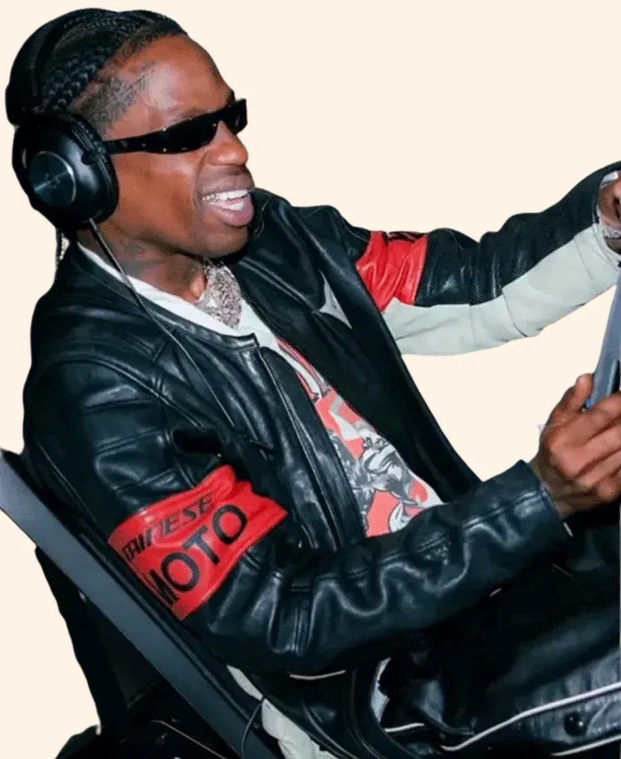 F1 Miami Grand Prix Travis Scott Leather Racing Jacket