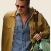 F1 The Movie 2025 Brad Pitt Suede Leather Jacket Front Image