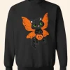 Fairy Cat Pumpkin Sweatshirt Front Image
