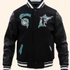 Florida Marlins Retro Classic Varsity Jacket Front Image