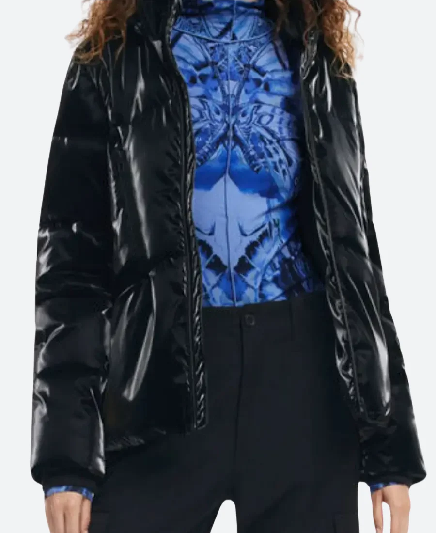 Fool Me Once Maya Stern Hooded Puffer Jacket
