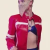 Fuel to Our Fire My Racer Stepbrother Jenna Gilmer Red Leather Jacket Image