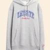 Gap KATSEYE Logo Relaxed Hoodie Grey And Pink Front Image
