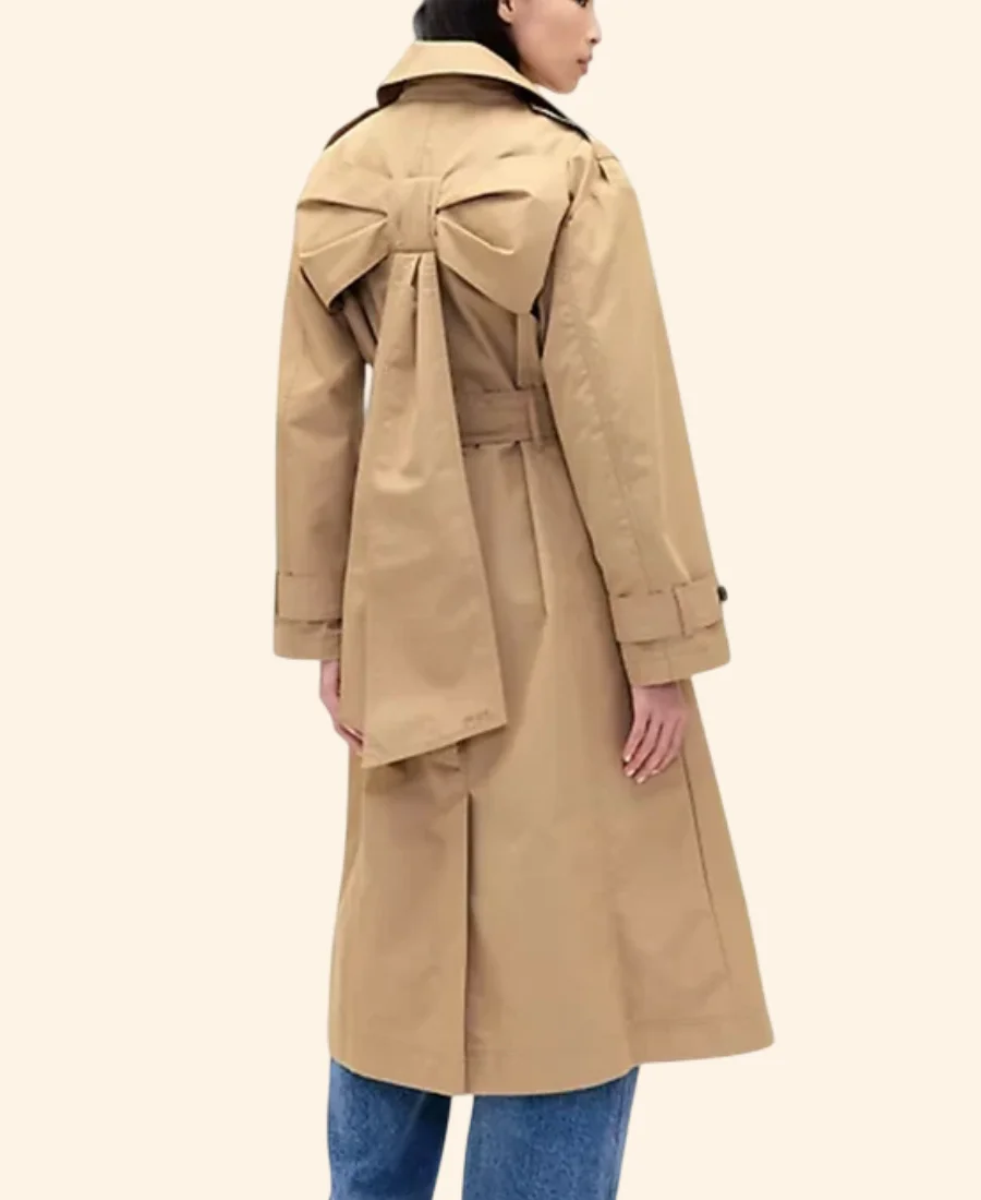 Gap × Sandy Liang Bow Back Trench Coat Back Image