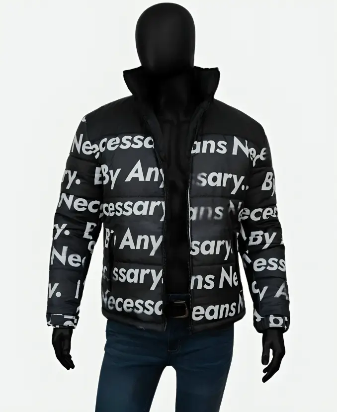 Goku Drip Black Puffer Jacket