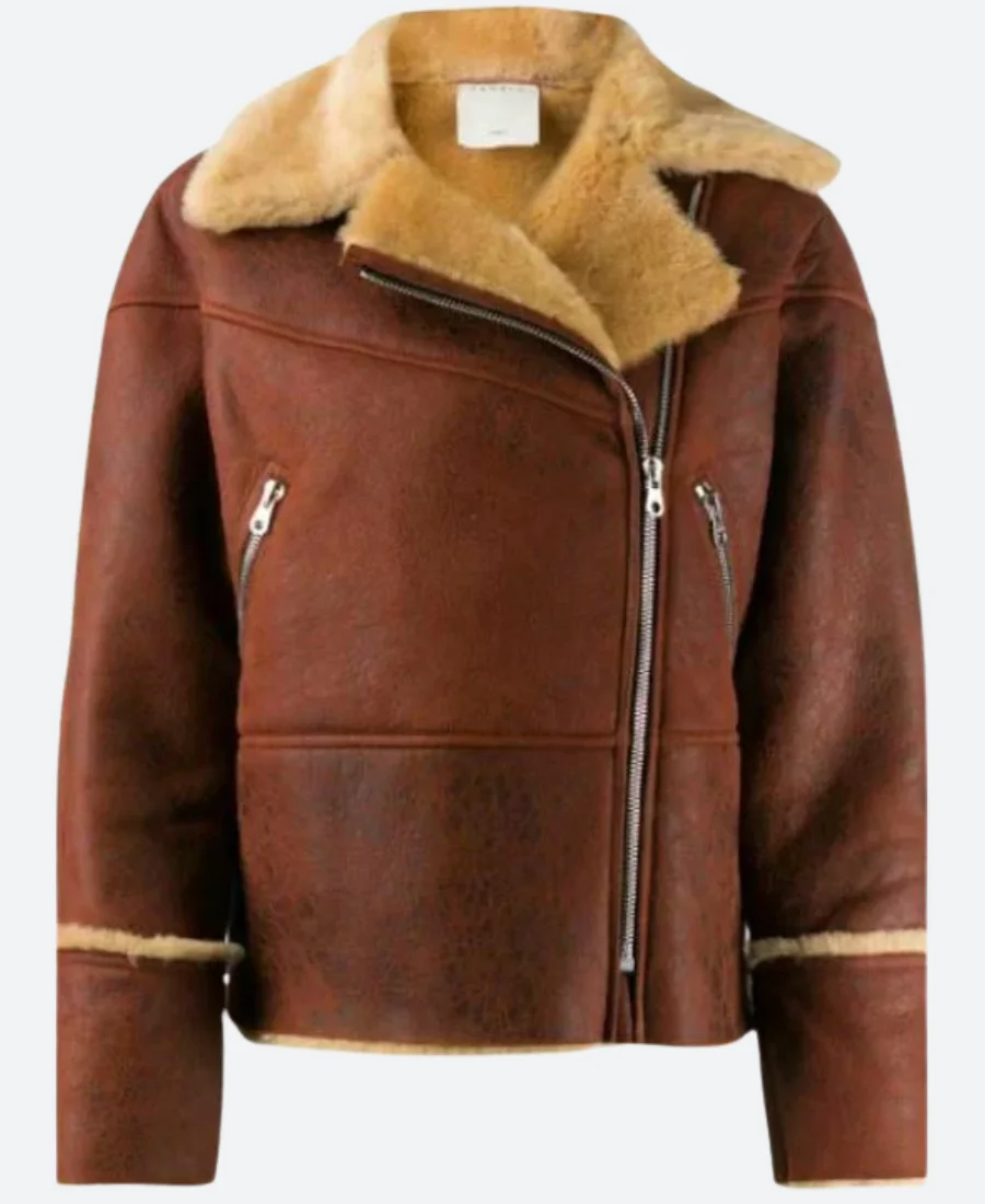 Gossip Girl Julien Calloway Shearling Leather Jacket