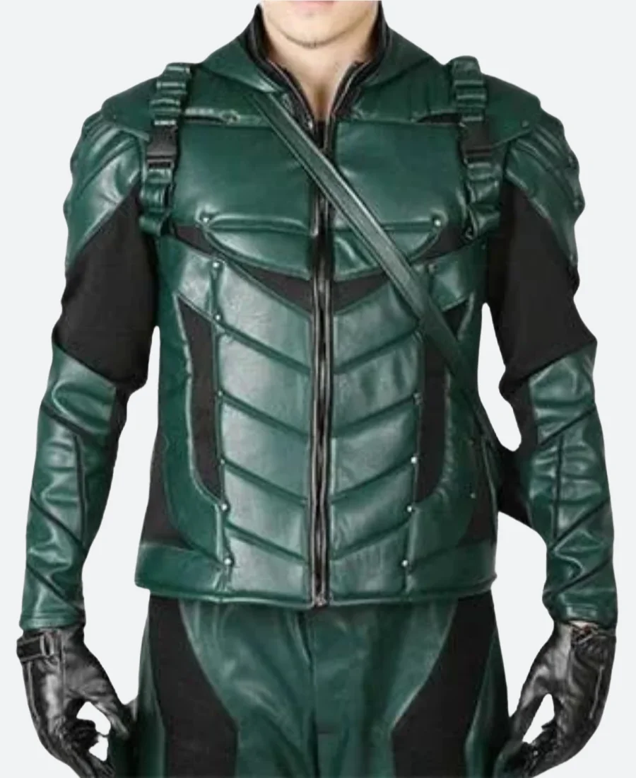 Green Arrow S05 Oliver Leather Jacket