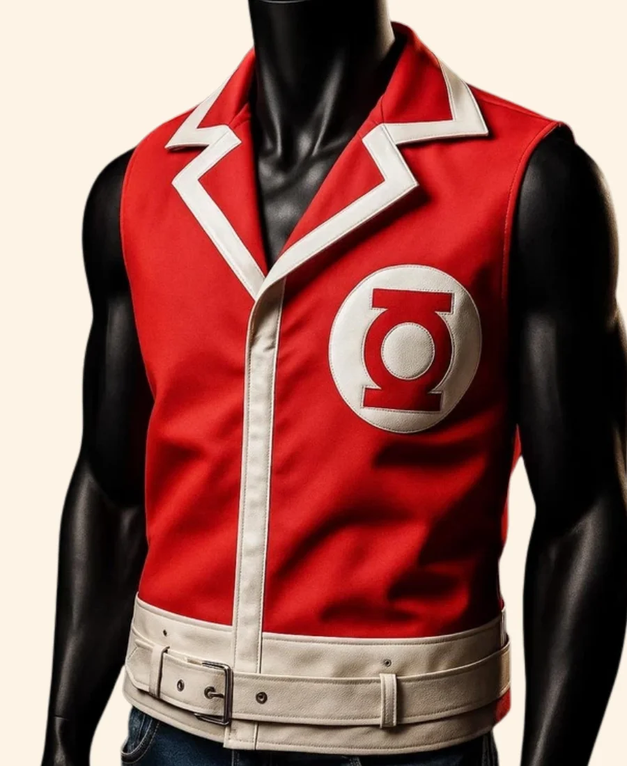 Green Lantern Corps Leather Vest Red Front Image