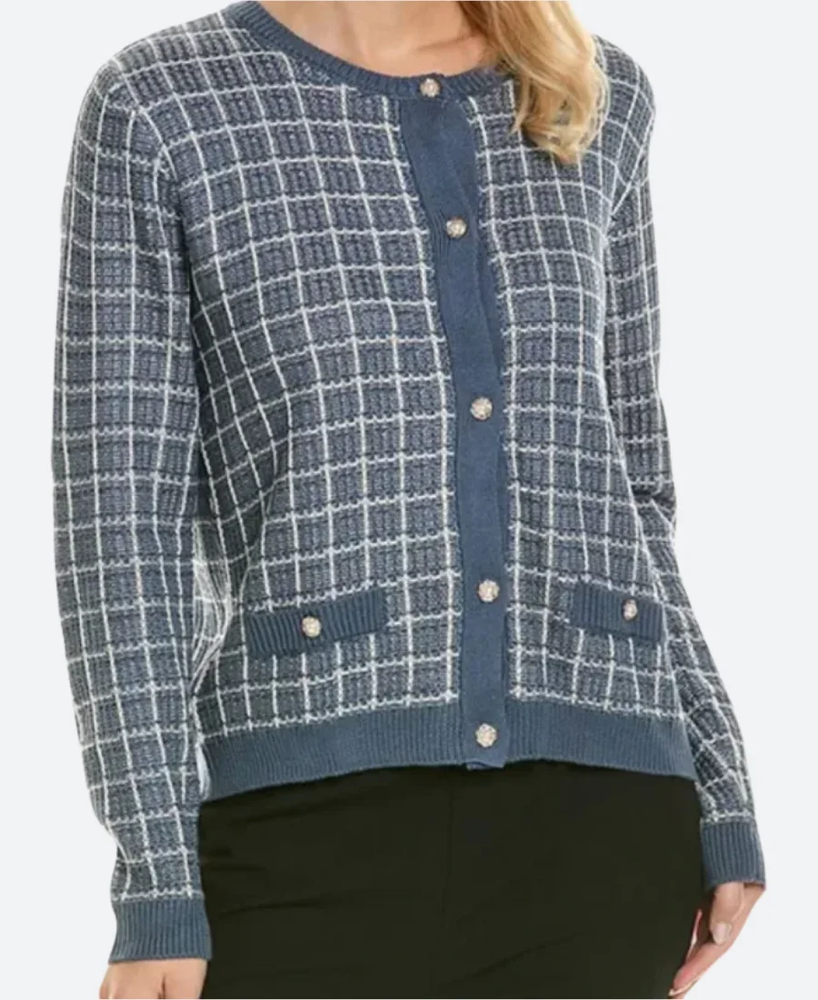 Grosse Pointe Garden Society Patty Check Cardigan