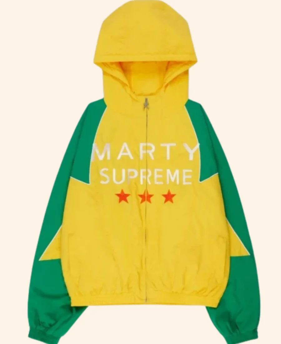 Hailey Bieber Marty Supreme Jacket Front Image