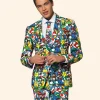 Halloween Super Mario All Over Suit Front Image