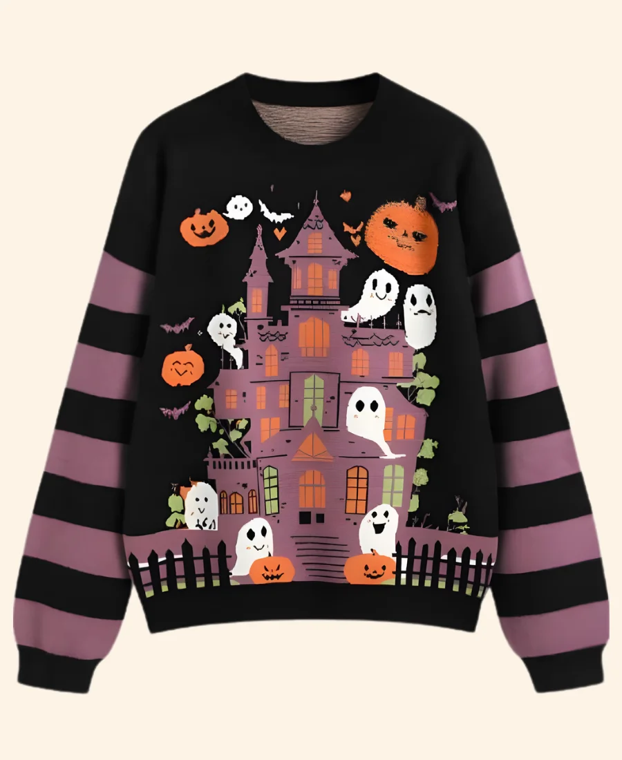 Haul Out the Halloween Marvin Haunted Halloween Sweatshirt Front Image