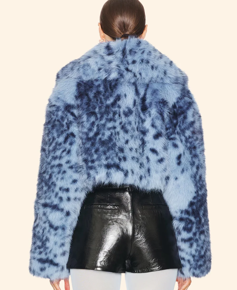 High Potential S02 Morgan Leopard Fur Jacket Back Image