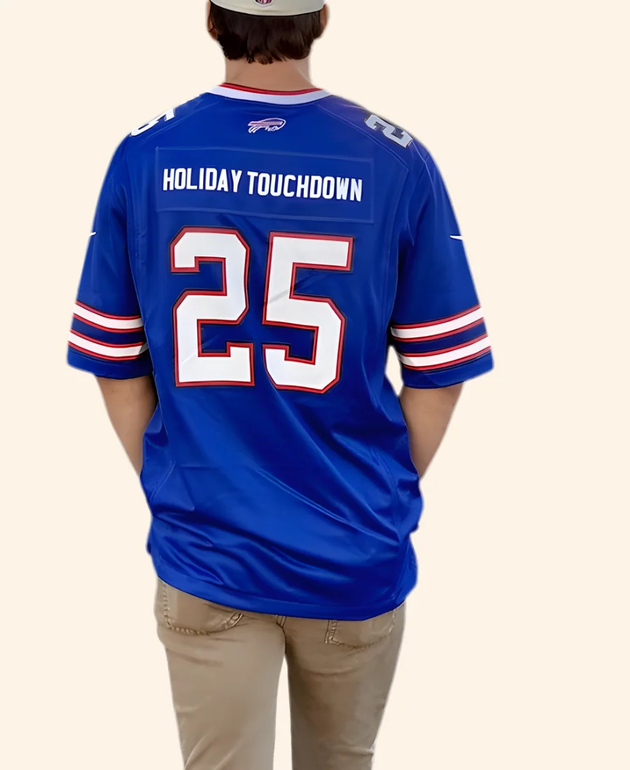 Holiday Touchdown A Bills Love Story Gabe DeLuca Jersey Back Imaage