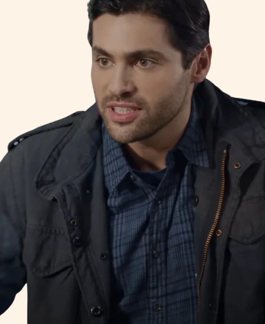 Holiday Touchdown_ A Bills Love Story Gabe DeLuca Black Jacket Actor Image