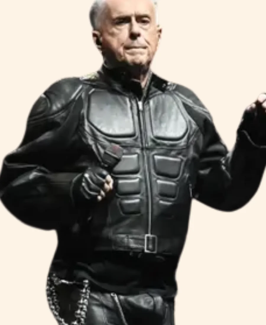 Holly Johnson Milan 2025 Black Leather Jacket Zoom Closure Image