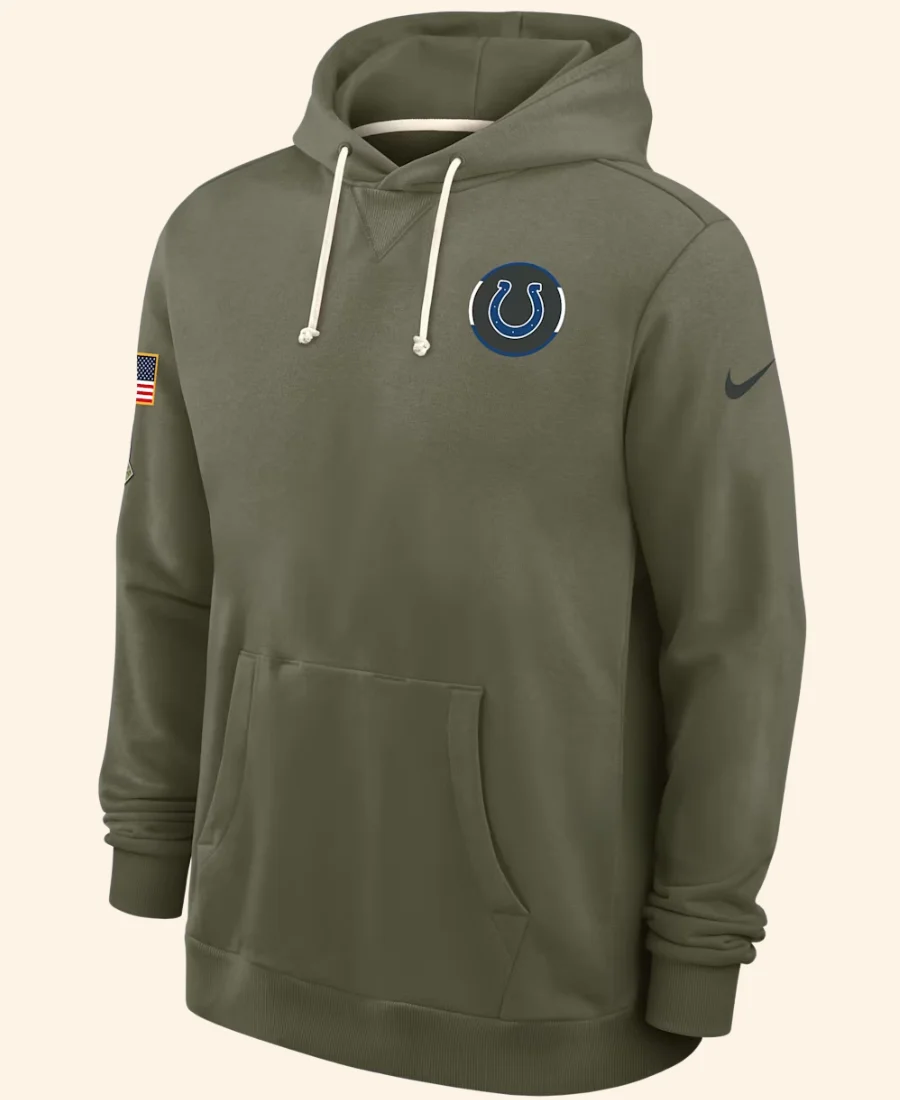 Indianapolis Colts Shane Steichen Salute To Service Hoodie Front Image