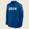 Indianapolis Colts Sideline Performance Long Sleeve Hoodie Blue Front Image