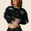 Ivy League Cropped Black Jacket Front Image