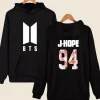 J-Hope BTS Black Hoodie Front And Back Image