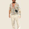 Jason Momoa Floral Zebra Print Shirt Front Image