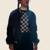 Jenna Ortega Wednesday Addams Bomber Jacket Front Image