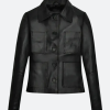 Wednesday Goody Addams Leather Jacket Front Image