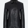 Jennifer Lawrence Leather Blazer Front Image