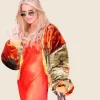 Jessica Simpson JFK Airport 2025 Jacket Front Image