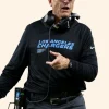Jim Harbaugh Chargers Sideline Long Sleeve Hoodie Front