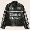Jude Bellingham Y-3 Leather Racer Jacket Front Image