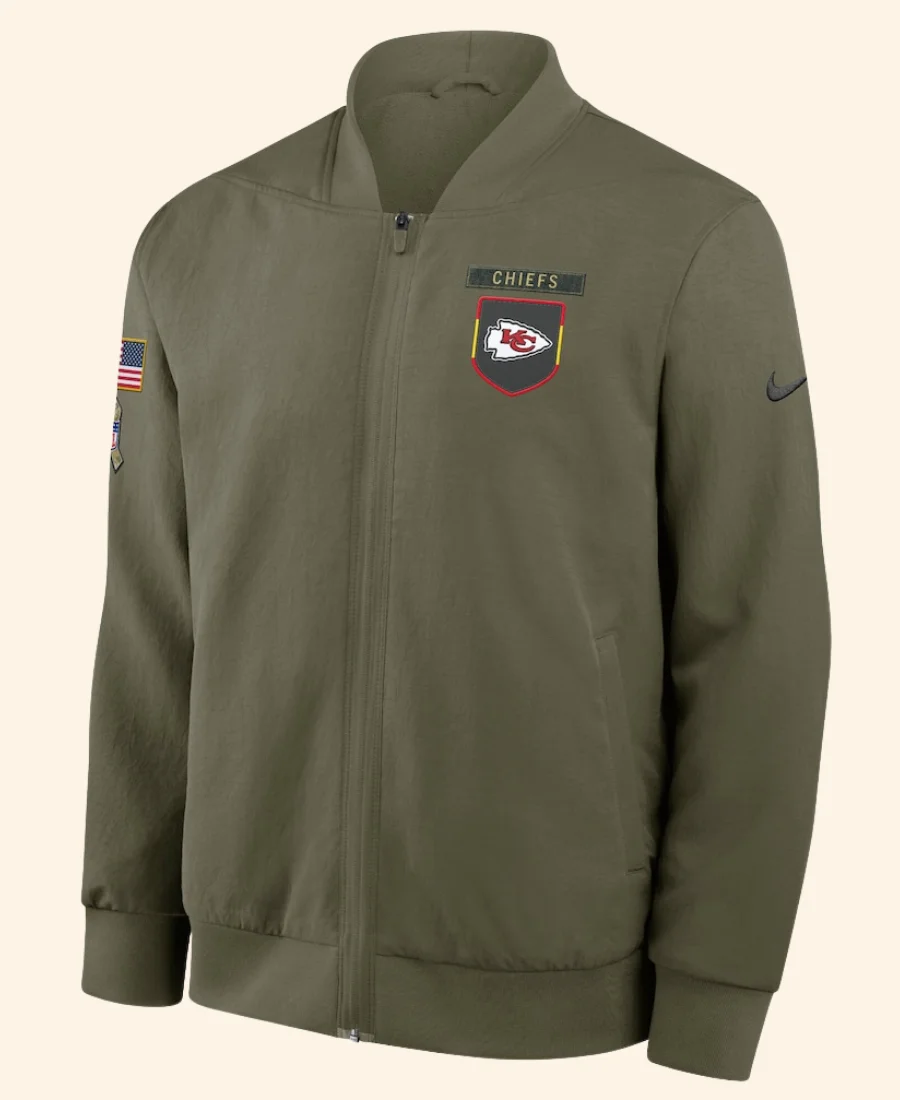 KC Chiefs 2025 Salute To Service Jacket Front Image