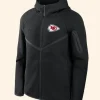 KC Chiefs Tech Windrunner Jacket Blaack Front Image