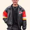 Kansas City Chiefs Matt Araiza Leather Jacket Front Image