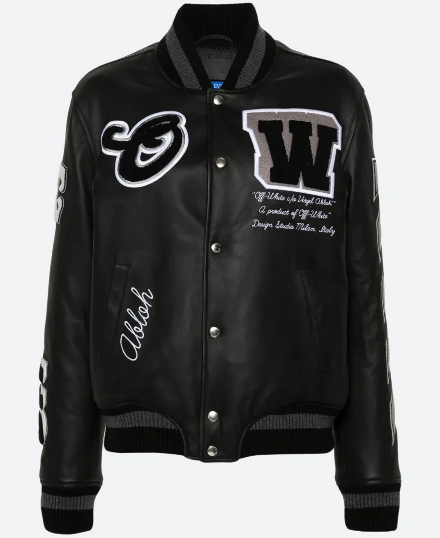 Kenneth Petty X Ny Nicks Leather Varsity Jacket - Male, 4XL
