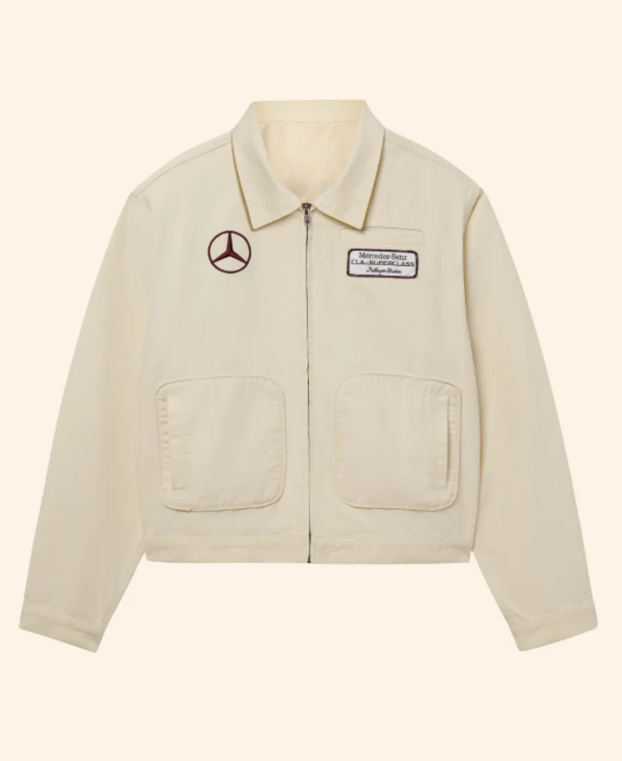 KidSuper X Mercedes Benz Jacket Cream Front Image