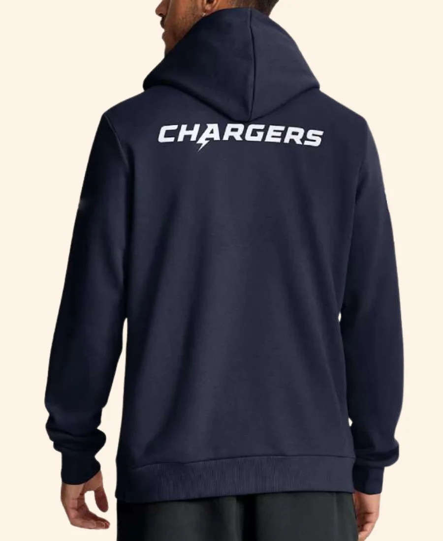 LA Chargers Alt Offensive Set Play Sideline Hoodie back Image