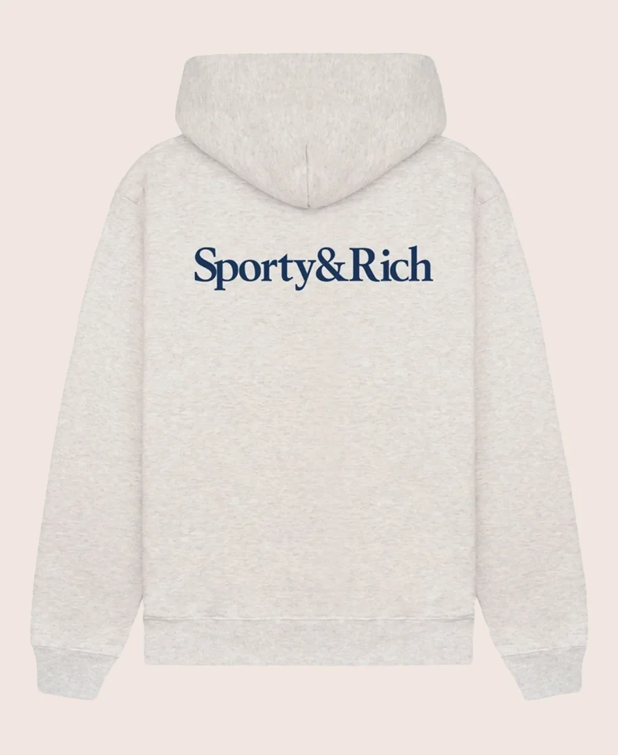 LA Dodgers Serif Grey Hoodie Back Image
