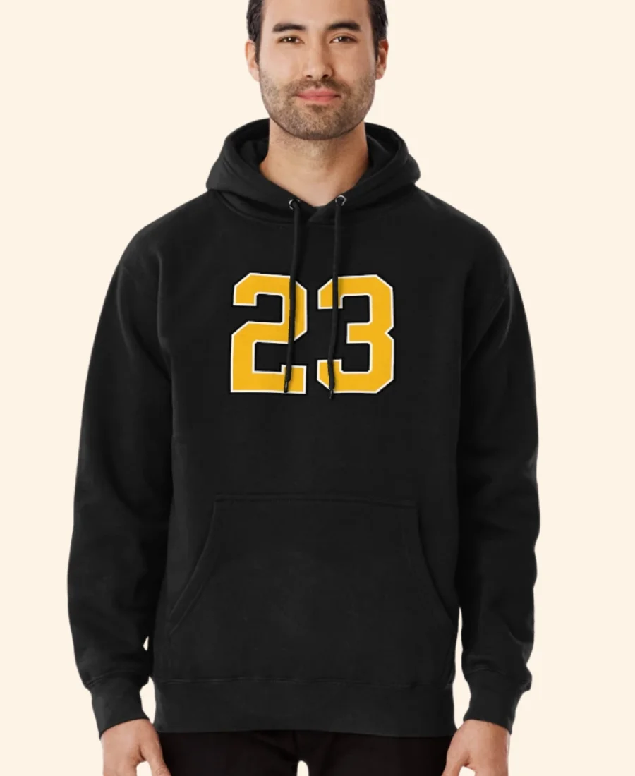 LA Lakers LeBron James 23 Black Hoodie Full Image