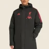 LFC Adidas 25_26 Domestic Long Match Day Jacket Black Front Image