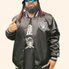 Las Vegas Raiders Jacob Fatu Black Jacket Front Image