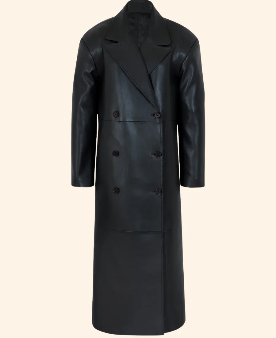 Leather Trench Coat Front
